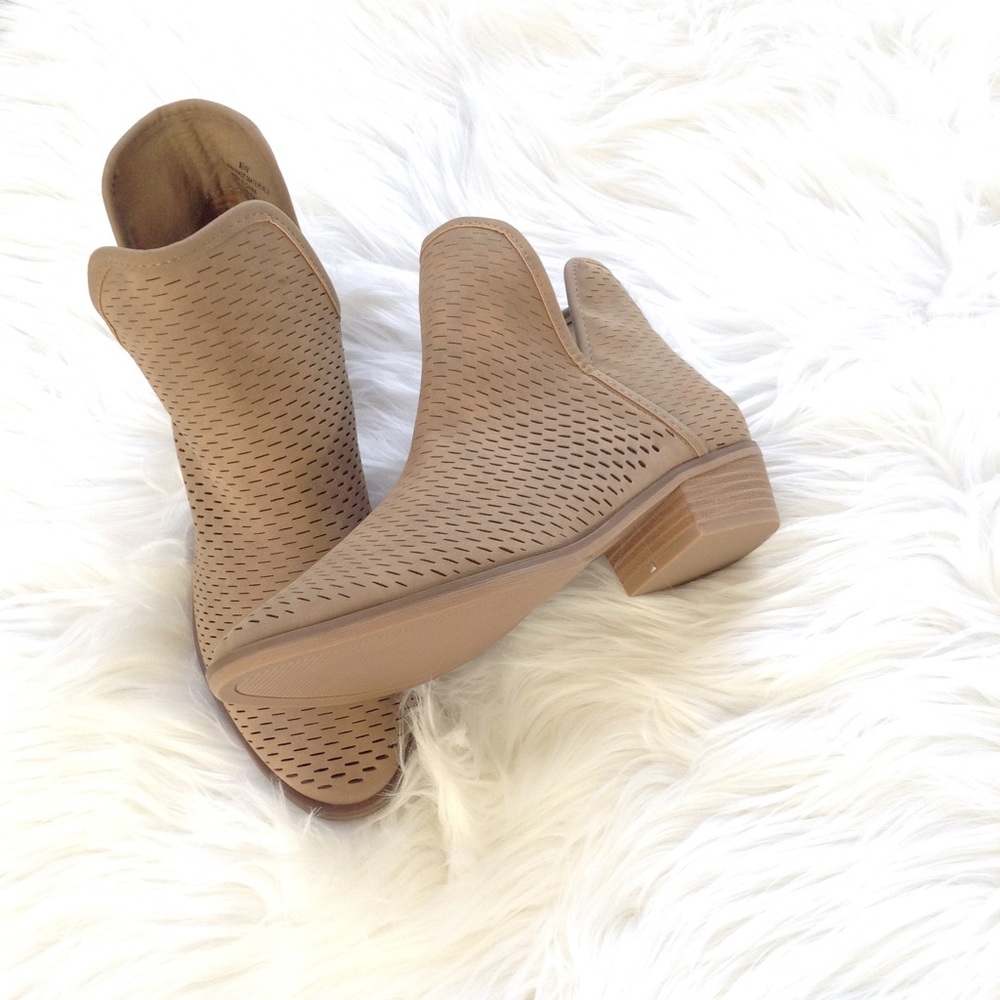 Women's Lucile Laser Cut Out Ankle Boots - NEW